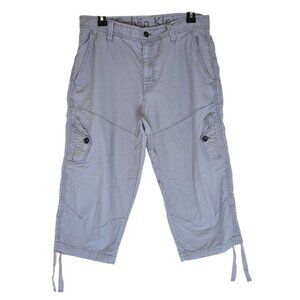 Calvin Klein Mens Lightweight Cargo Capri Pants With Adjustable Drawstrings Mult